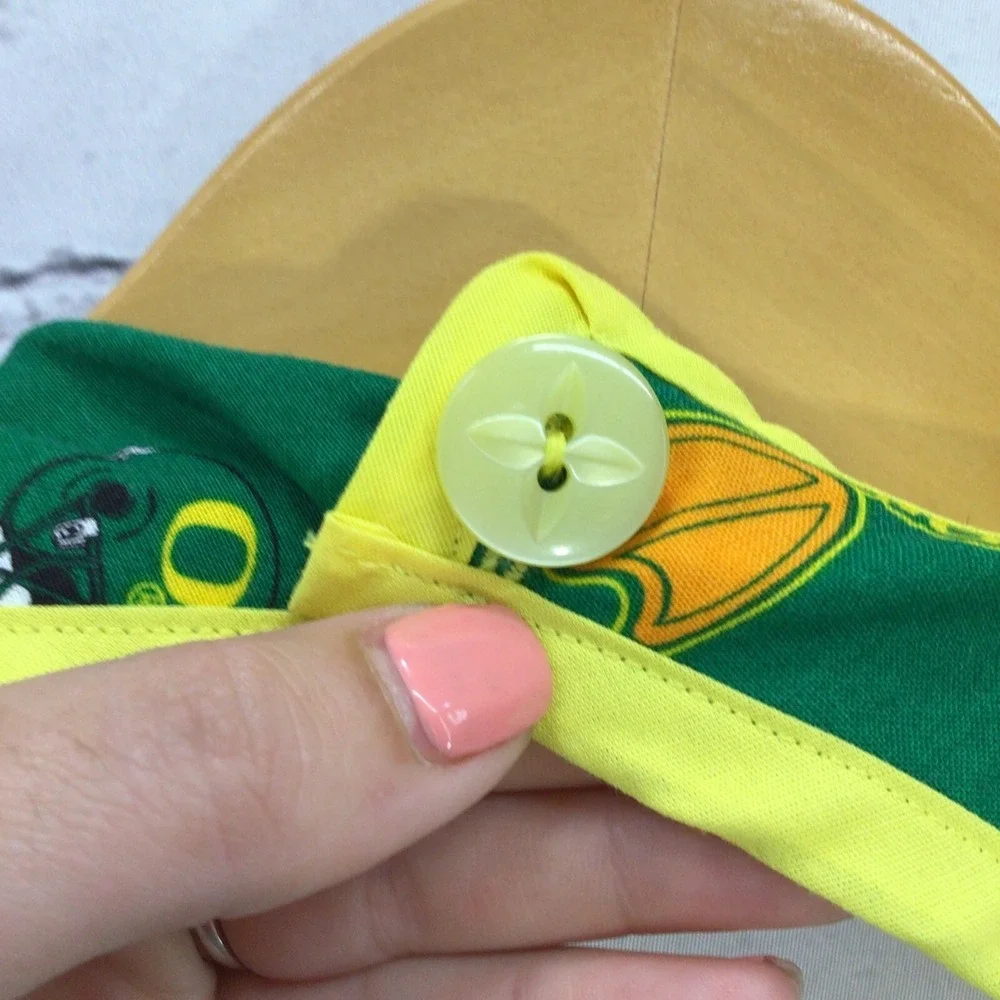 Oregon Ducks Bib Green Yellow Handmade